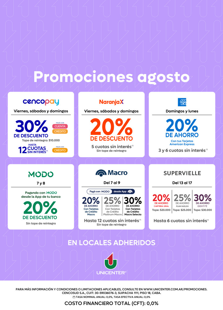 Promociones agosto